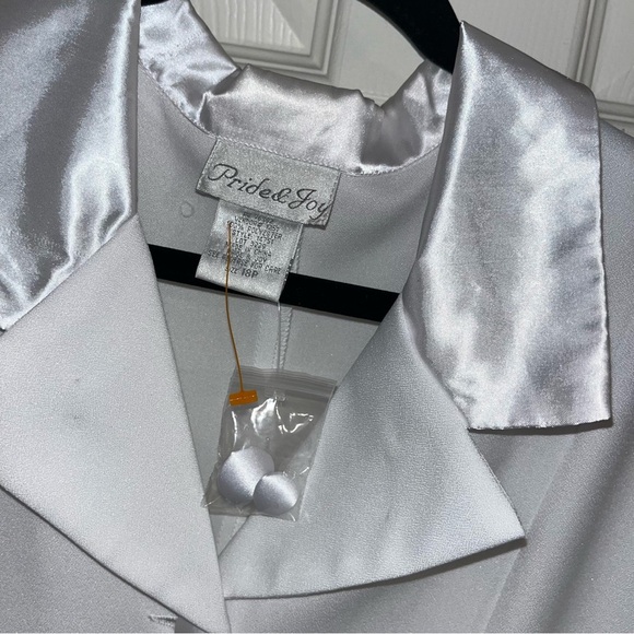 Elegant White Satin Blazer Pride & Joy new nwt 18 petite bride bridal wedding - Picture 3 of 5